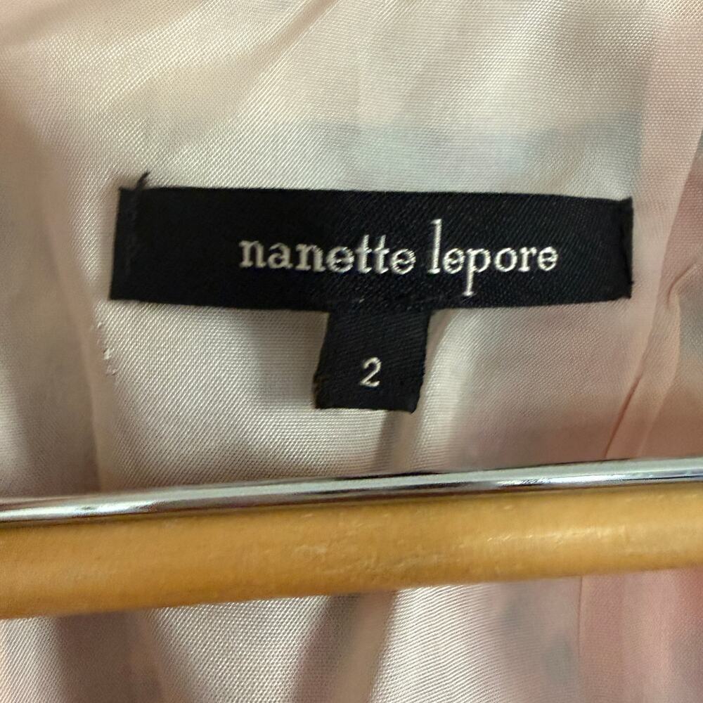NANETTE LEPORE | Silk Psychedelic Floral Square Neck Cocktail Dress Size 2 - Picture 6 of 12